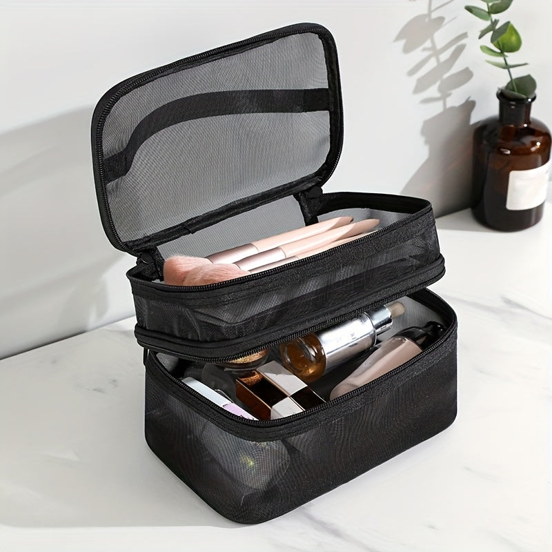 4-in-1 Travel Tote Bag Set – Large Capacity Travel & Gym Tote with Chest Bag, Makeup Pouch & Waist Pack – White, Black, Pink