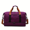 Vintage Large Capacity Lightweight Travel Duffel Bag – Polyester Weekender & Gym Bag with Multiple Compartments (Khaki, Red, Blue, Green, Black, Purple)