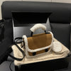 Women's Plush Faux Fur Crossbody Bag – Detachable Strap, Magnetic Closure, Golden-Tone Hardware