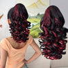 12-inch (30 cm) Ombre Brown to Blonde Deep Wave Short Ponytail Extension - Heat-Resistant Synthetic Claw Clip Hairpiece for Women & Girls