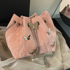 Trendy Women's Bowknot Convertible Tote Bucket Bag – PU Leather Chain Crossbody