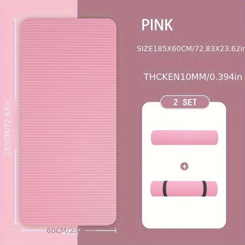 Thick Non-Slip Yoga Mat – High-Density NBR Exercise Mat for Yoga, Pilates & Gymnastics