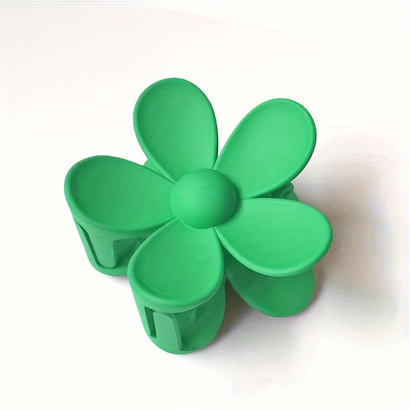 Flower Frosted Candy Hair Claw Clip – Non-Slip Strong Hold Jaw Clip for Women & Girls