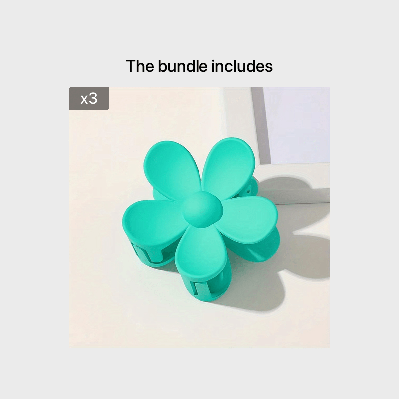 Flower Frosted Candy Hair Claw Clip – Non-Slip Strong Hold Jaw Clip for Women & Girls