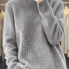 Plus Size Women's Half-Turtleneck Sweater - Ribbed Black Long Sleeve Pullover, Medium Stretch, Machine Washable for Spring/Fall