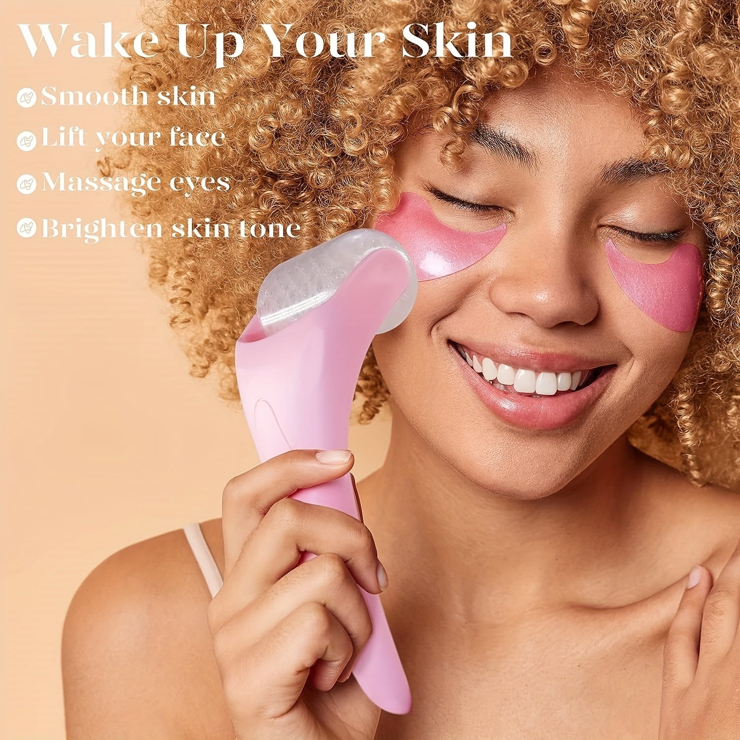 Large Face & Eye Ice Roller - Handheld Facial Cooling Massager for At-Home Spa