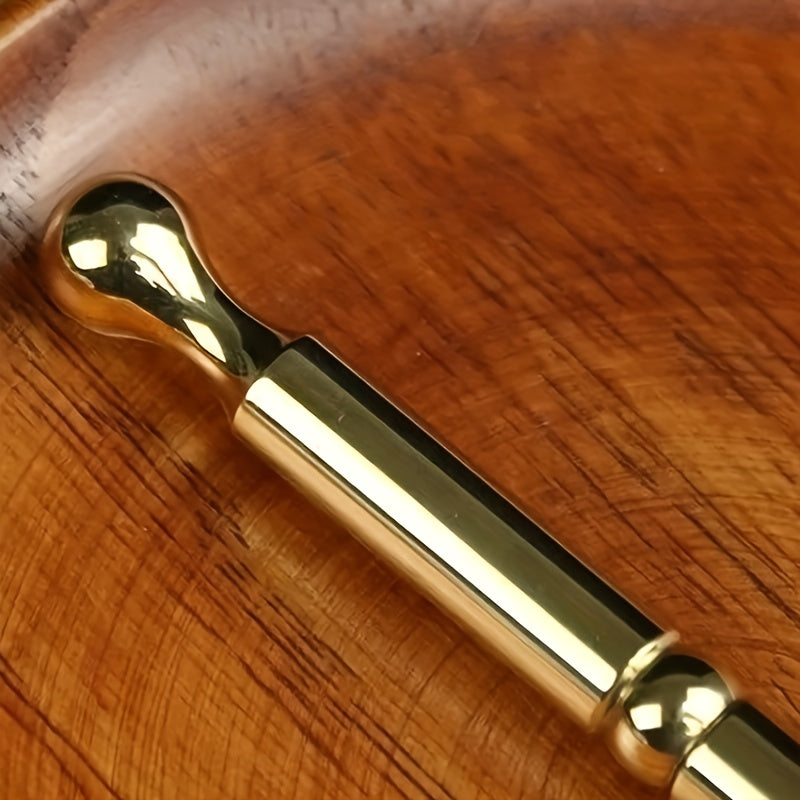 Pure Copper Acupoint Massage Pen - Ergonomic Ear & Eye Massager for Acupressure & Myofascial Relief