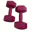 Pair Multi-Color Hexagonal Dumbbells 0.5-4 kg (1.1-8.8 lb) PE - Ergonomic Grip for Home Workout, Yoga & Full-Body Training