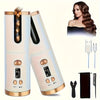 USB Rechargeable Automatic Cordless Hair Curler, Wireless Rotating Curling Iron with Left/Right Rotation and 5 Heat Settings, Holiday Gift Edition