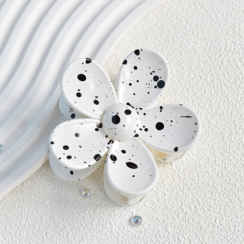 Flower Frosted Candy Hair Claw Clip – Non-Slip Strong Hold Jaw Clip for Women & Girls