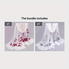 Red Chiffon Scarf for Women - Lightweight Breathable Polyester Shawl, Sun-Protective & Machine Washable Beach Wrap