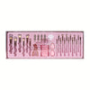 28-Piece Professional Makeup Brush Set – Rhinestone-Studded Nylon Bristles for Foundation, Blush, Contour & Eyes