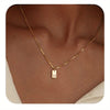 Initials Necklace for Women, 14K Gold Plated Delicate Monogram Pendant, Personalized Name Jewelry Gift