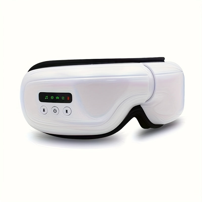 Portable Eye Massager with Heat & Music – USB-Powered Smart Eye Mask for Puffiness, Relaxation & Sleep, Ideal Gift for Women & Seniors