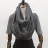 Women's Cable Knit Sweater Scarf – Soft Warm Winter Shawl Neck Wrap, Solid Colors (Green, Beige, Black, Red) — Hand Wash/Dry Clean