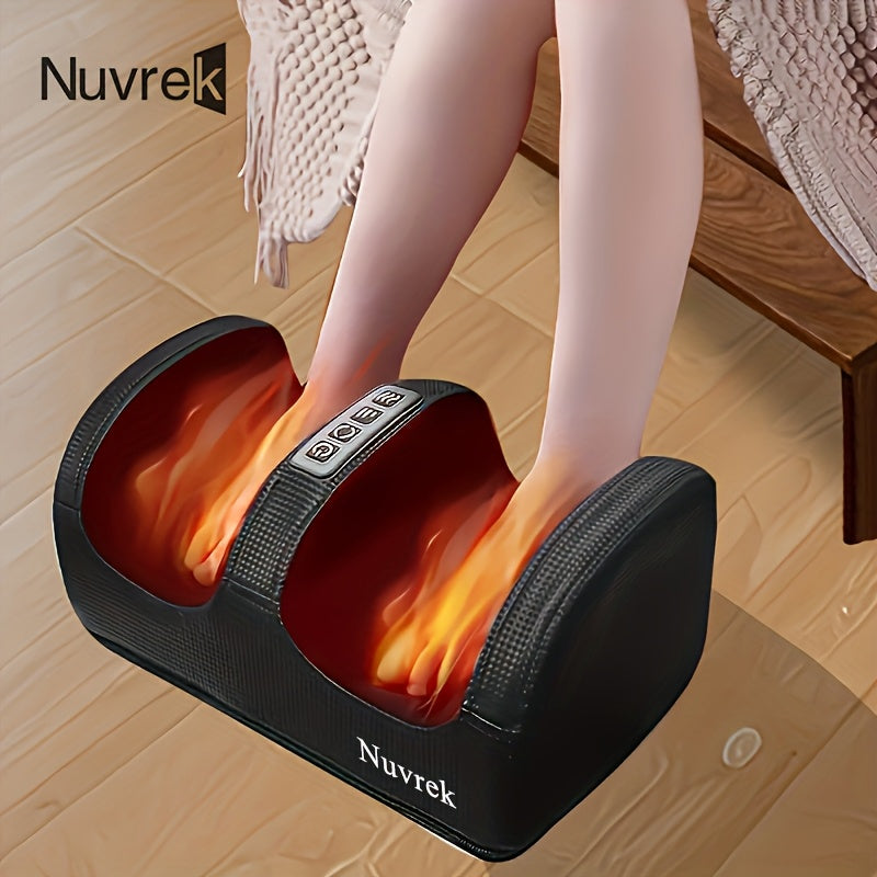 Nuvrek Foot Massager with Heat – Deep-Kneading Foot Spa for Circulation & Relaxation, Plug-In Gift