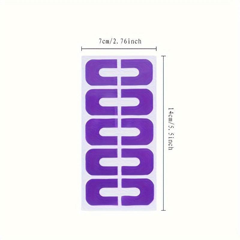 60-Pack U-Shape Nail Polish Protector Guards – Peel-Off Finger & Cuticle Protectors for Manicure, Stamping & Nail Art, Odorless