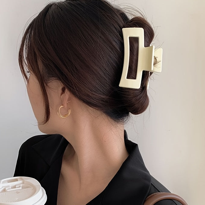 5-Pack Large Acrylic Hair Claw Clips for Thick Hair, Shark Clip Set for Updos Buns & Ponytails, Minimalist Elegant Hair Accessories