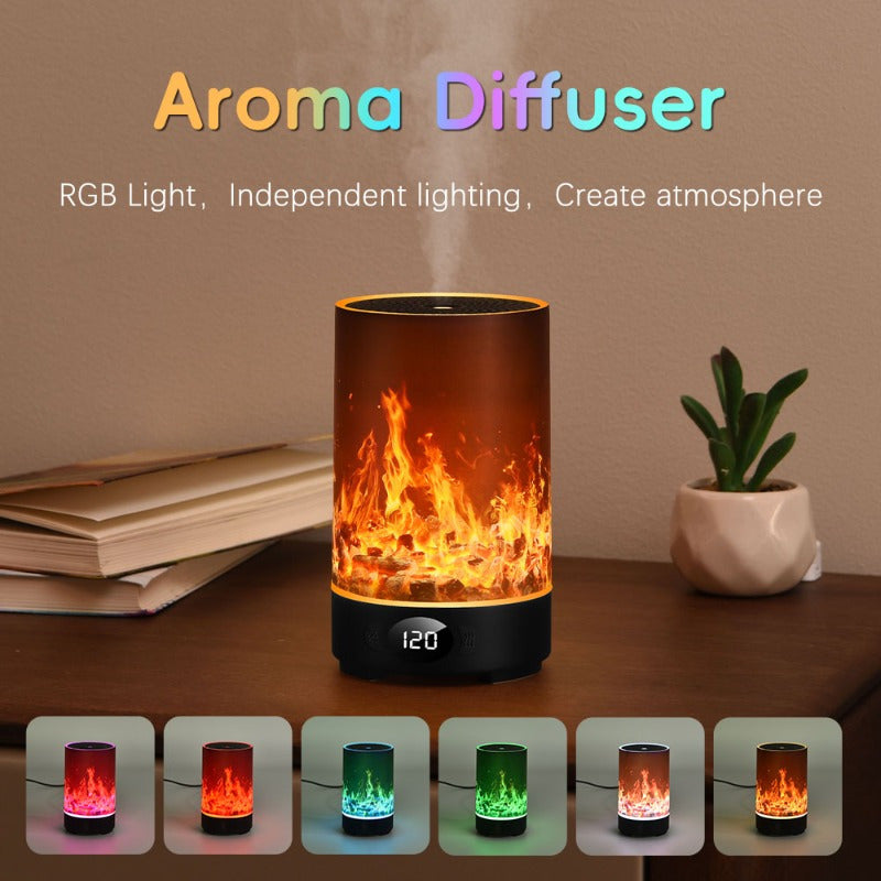 HOTU Smart Aroma Diffuser & Humidifier with RGB Mood Light, 4 Mist Modes, 6.76 oz (200 ml) USB-Powered, Auto Shut-Off, Quiet Color-Changing LED for Bedroom, Office, Yoga