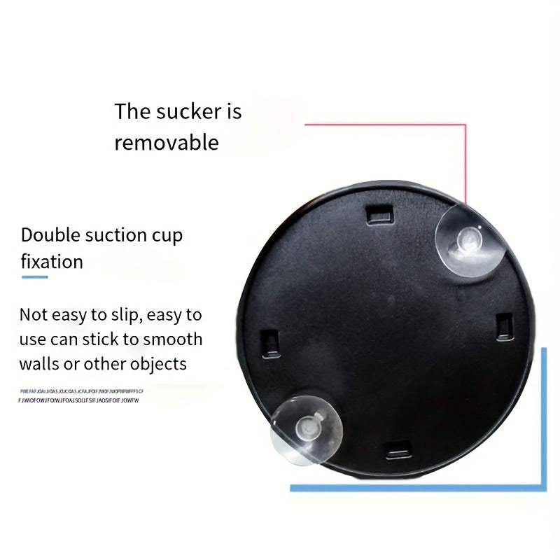 High-Definition Makeup Mirror 5x/10x/15x Magnification — Portable Suction Cup Travel Mirror, Clear Glass Black Frame