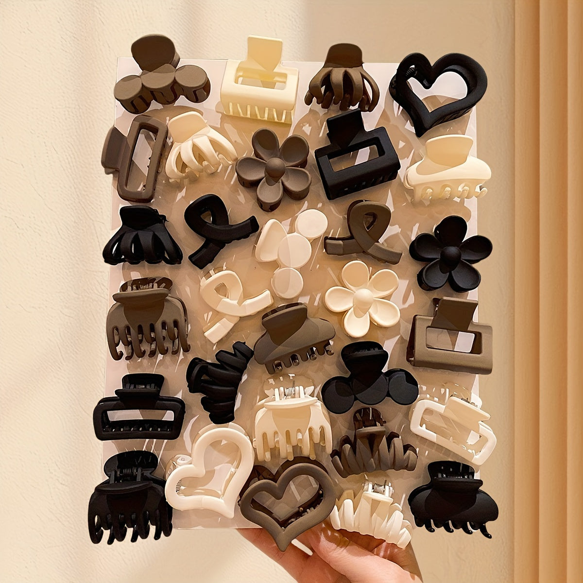 10-Pack Lemon Love Hair Claw Clips Set – Assorted Colorful Plastic Hair Accessories for Teens, Bangs & Half-Up Styles