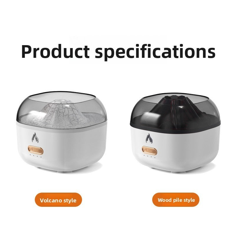 7-Color USB Volcano Aromatherapy Diffuser Humidifier with Ambient Nightlight for Home, Office & Car