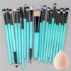 20-Piece Hypoallergenic Makeup Brush Set – Nylon Bristles Palm Brushes for Foundation, Blush, Eyeshadow, Brows & Lips, ABS Handle Travel Kit