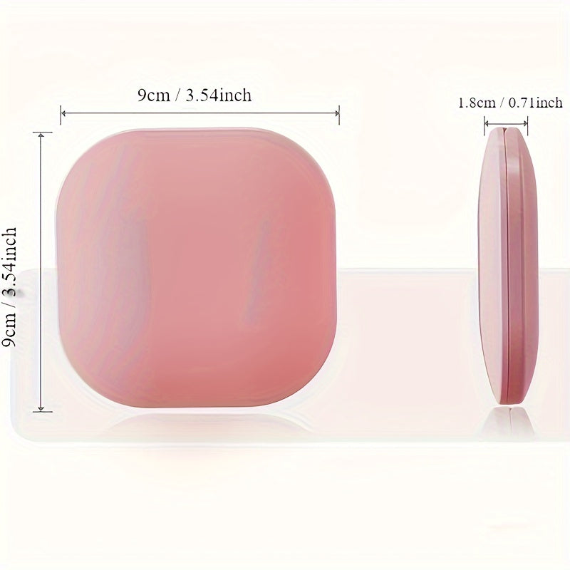 Foldable LED Travel Makeup Mirror - Double-Sided 1X/2X/3X Magnification, Adjustable Brightness, Rechargeable USB Pocket Mirror