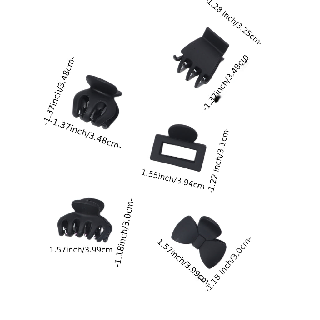 3-Pack Matte Shark Hair Claw Clips Solid Color Elegant Hair Clips for Women