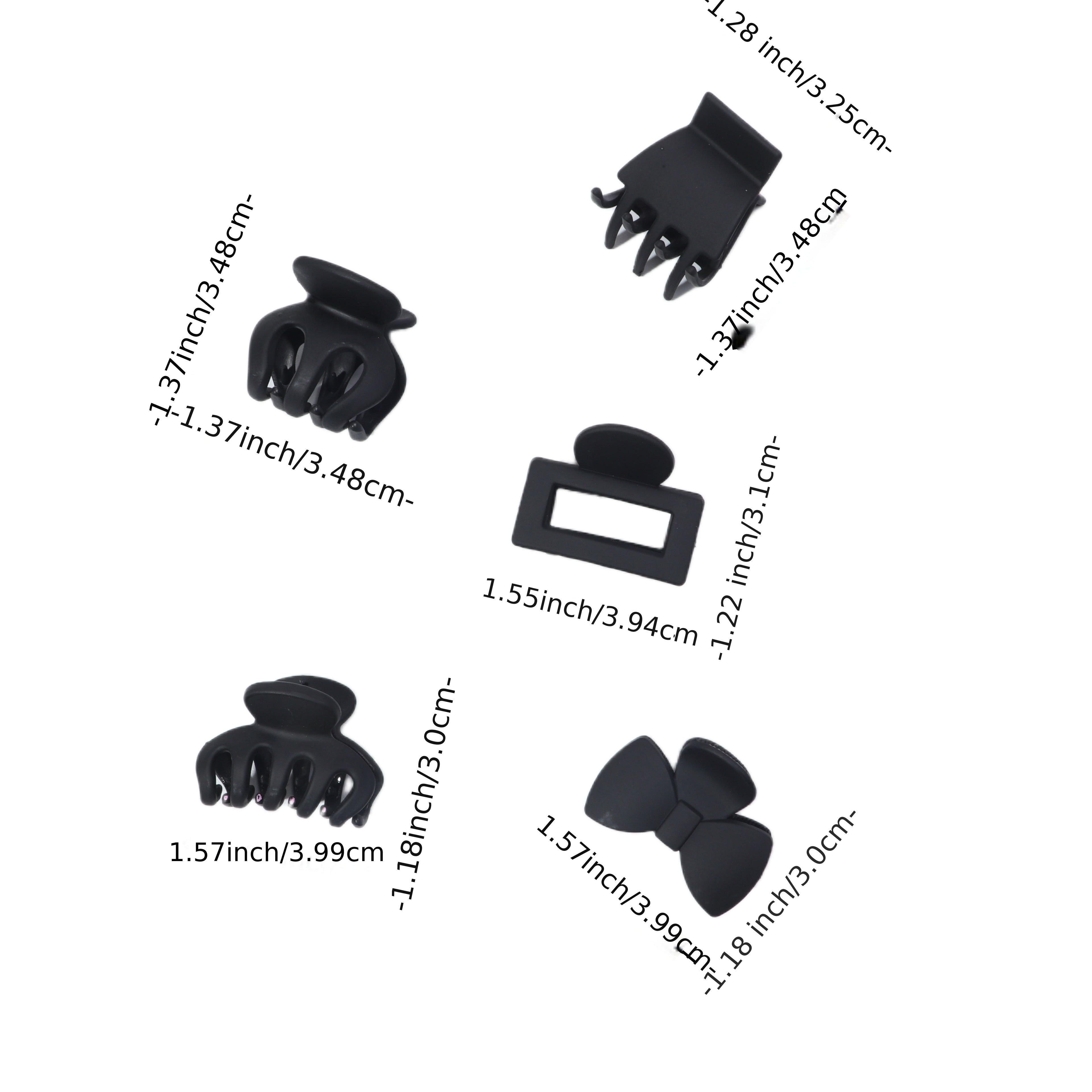 3-Pack Matte Shark Hair Claw Clips Solid Color Elegant Hair Clips for Women