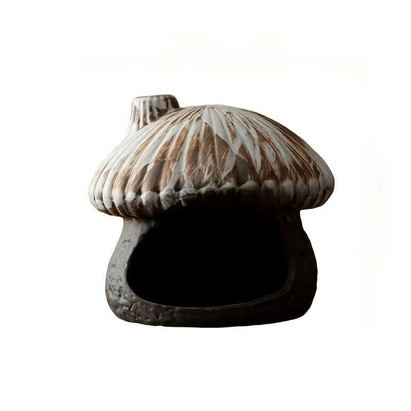 Mushroom Ceramic Essential Oil Burner - Mushroom House Aroma Diffuser & Fireproof Candle Holder