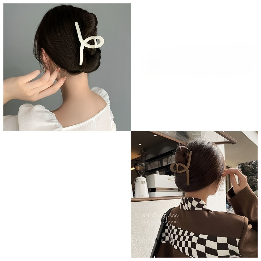 5-Pack Large Acrylic Hair Claw Clips for Thick Hair, Shark Clip Set for Updos Buns & Ponytails, Minimalist Elegant Hair Accessories