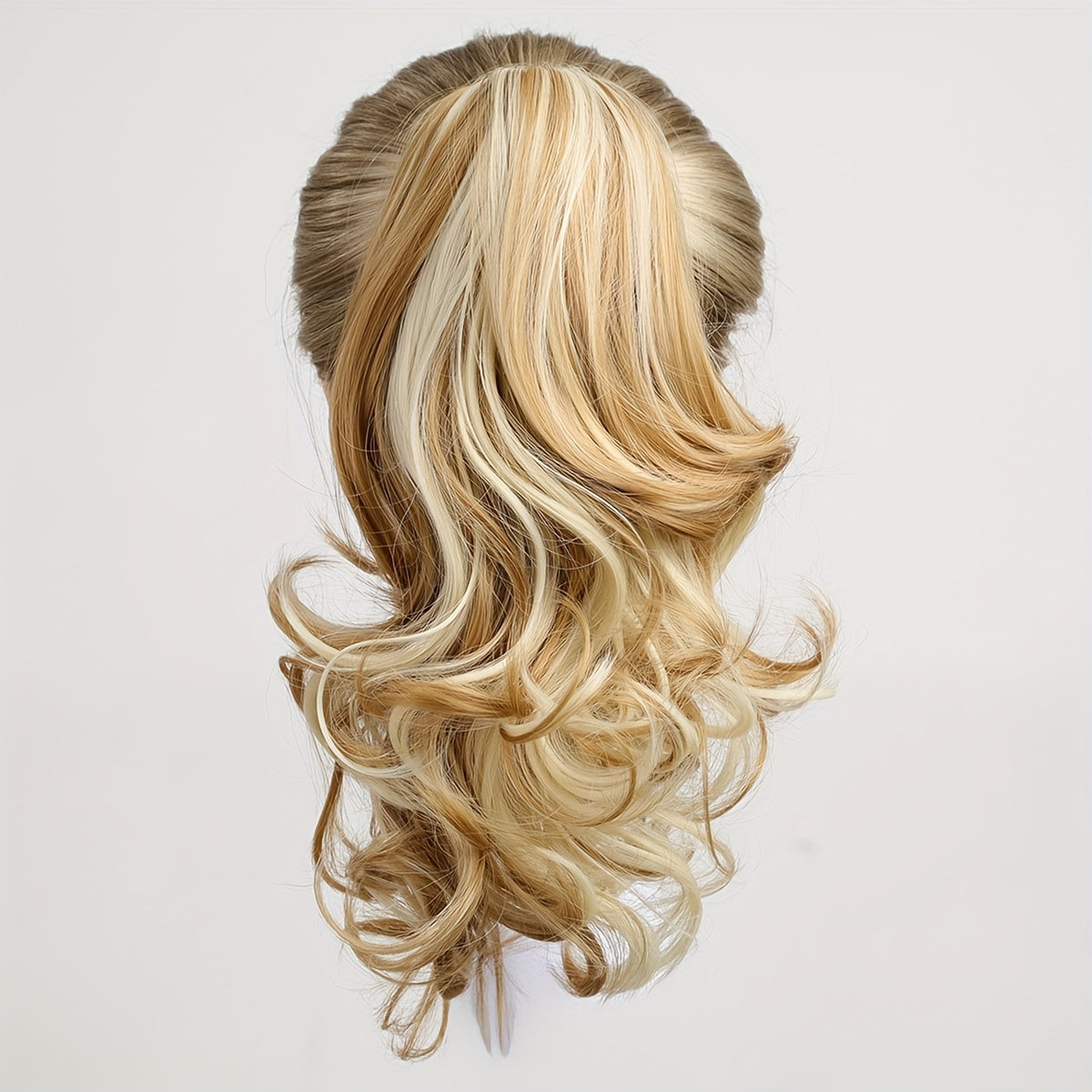 12-Inch (30 cm) Voluminous Loose Wave Synthetic Ponytail Wig – Heat-Resistant Claw Clip, Blonde & Multi-Color Options