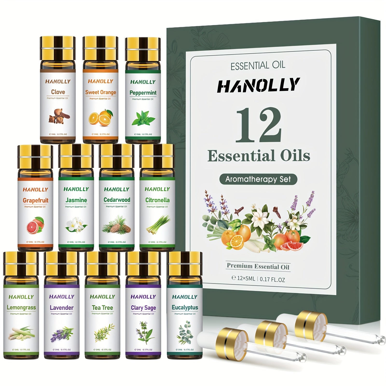 24-Piece Essential Oils Set for Diffuser & Aromatherapy – Premium Oils for Candle Making, Massage and Home Fragrance
