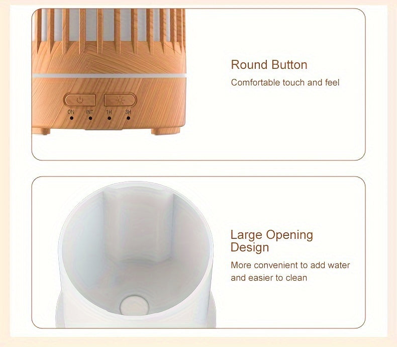 Ultrasonic 150ml (5.07 oz) Aroma Diffuser Humidifier — USB Mini Essential Oil Diffuser with 7-Color LED, Quiet Timer, Birdcage Design for Bedroom & Office