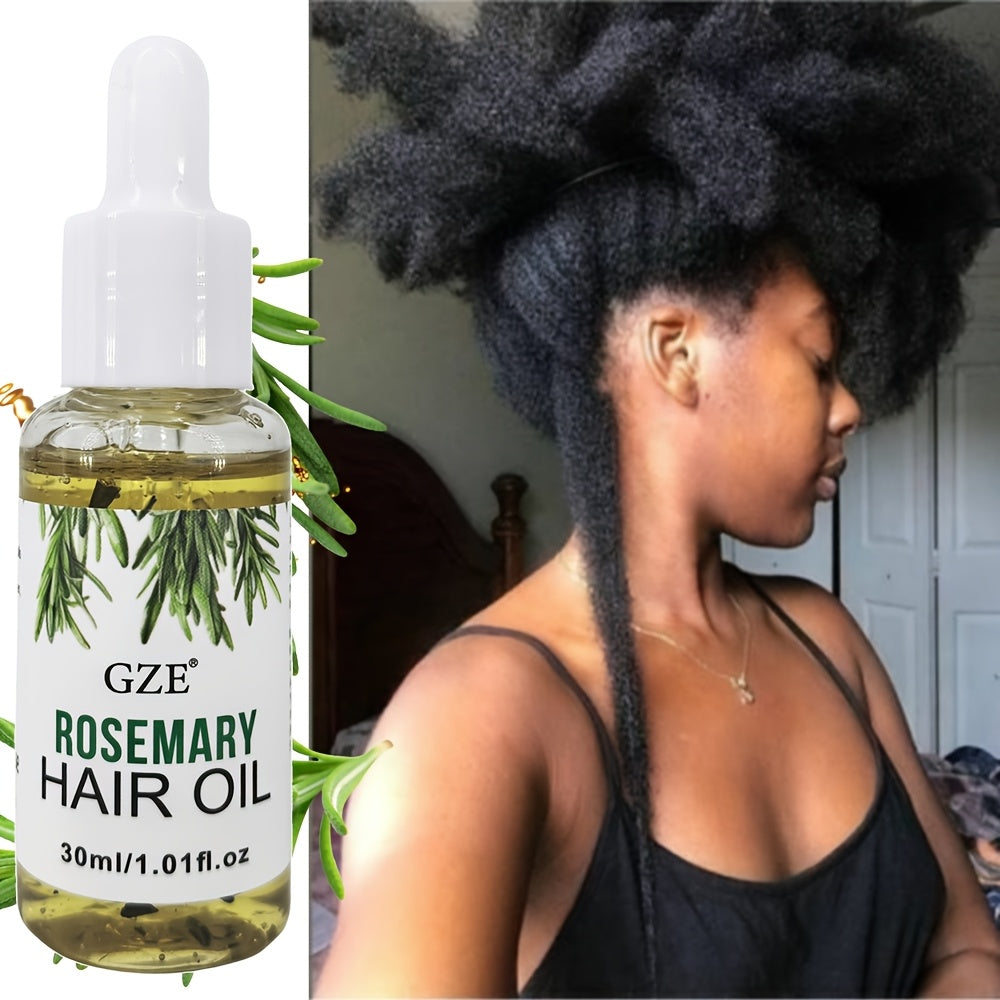 GZE Rosemary Hair Oil - Strengthening Scalp Treatment, Moisturizing Formula for All Hair Types & Textures