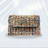 Colorful Rhinestone Clutch with Chain Strap - Glitter Evening Bag for Party, Prom & Banquet