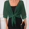 Lightweight Breathable Shawl Wrap with Tie-Front – Semi-Sheer Polyester Dress Accessory for Spring Summer Fall