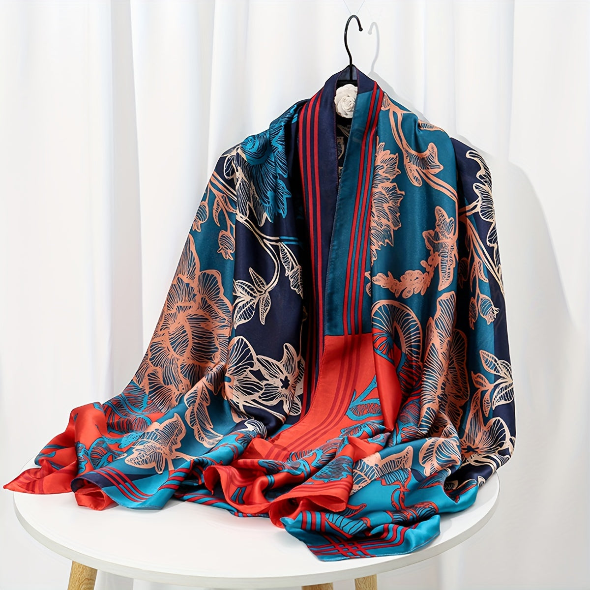 Elegant Landscape Print Scarf Shawl 35.4 in × 70.9 in (90 × 180 cm) Windproof Versatile Wrap for Women Hijab
