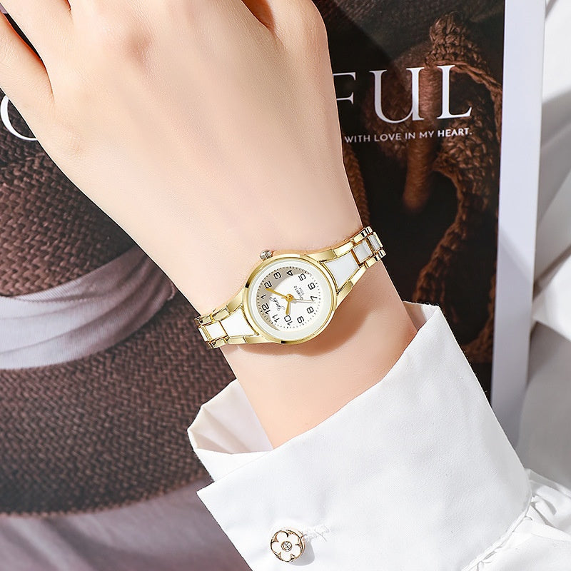 2-Pack Women’s Bracelet Quartz Watches – Gold & Silver Stainless Steel Wrist Watch Set