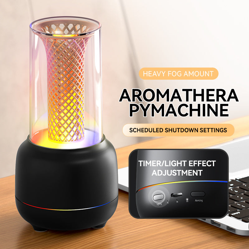USB Desktop Humidifier & Aromatherapy Diffuser with Timer and Colorful Ambient LED Light for Home & Office