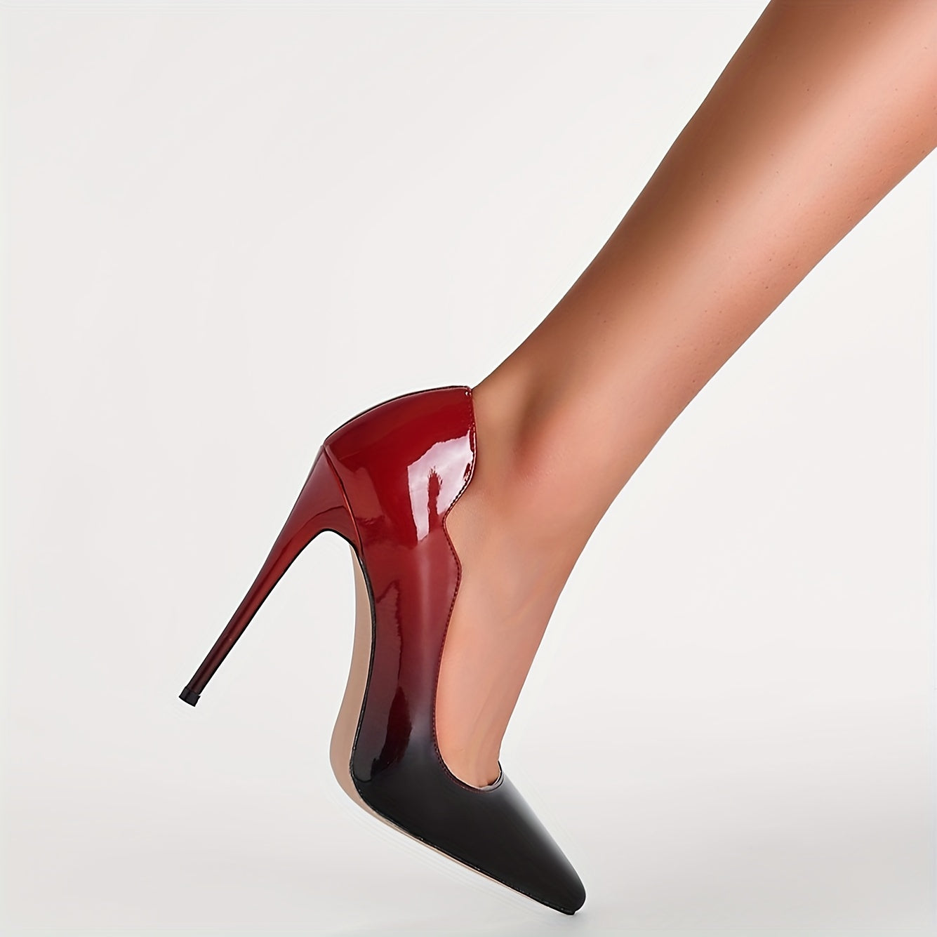 Women's Gradient D'Orsay Stiletto Pumps — Pointed Toe Slip-On Heels for Evening, Party & Formal