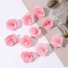 10-Pack Red Fabric Rose Hair Clips – Romantic Bridal, Wedding & Valentine's Day Floral Headwear