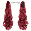 22-Inch (56 cm) Long Wavy Clip-In Ponytail Extension — Synthetic Claw Clip Hair Piece for Women