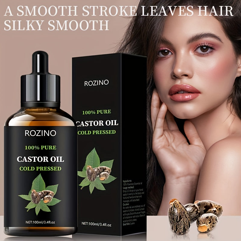 Castor Seed Essential Oil - Multipurpose Hair, Skin & Lash Oil for Massage, Gua Sha, Body & Nails