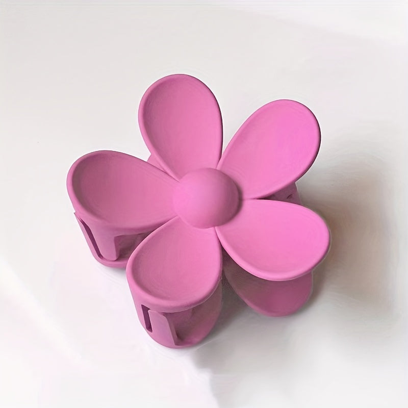Flower Frosted Candy Hair Claw Clip – Non-Slip Strong Hold Jaw Clip for Women & Girls