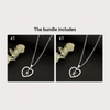 Vintage Silvery Alphabet Heart Pendant Necklace with Rhinestone Accents, Zinc Alloy Everyday Jewelry