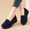 Comfortable Women's Slip-On Platform Loafers – All-Day Support, Thick Sole Round Toe Faux Leather Casual Shoes, Black