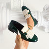 Women's Square-Toe Fleece-Lined Slip-On Loafers, All-Season Color-Block Penny Loafers with Rubber Sole