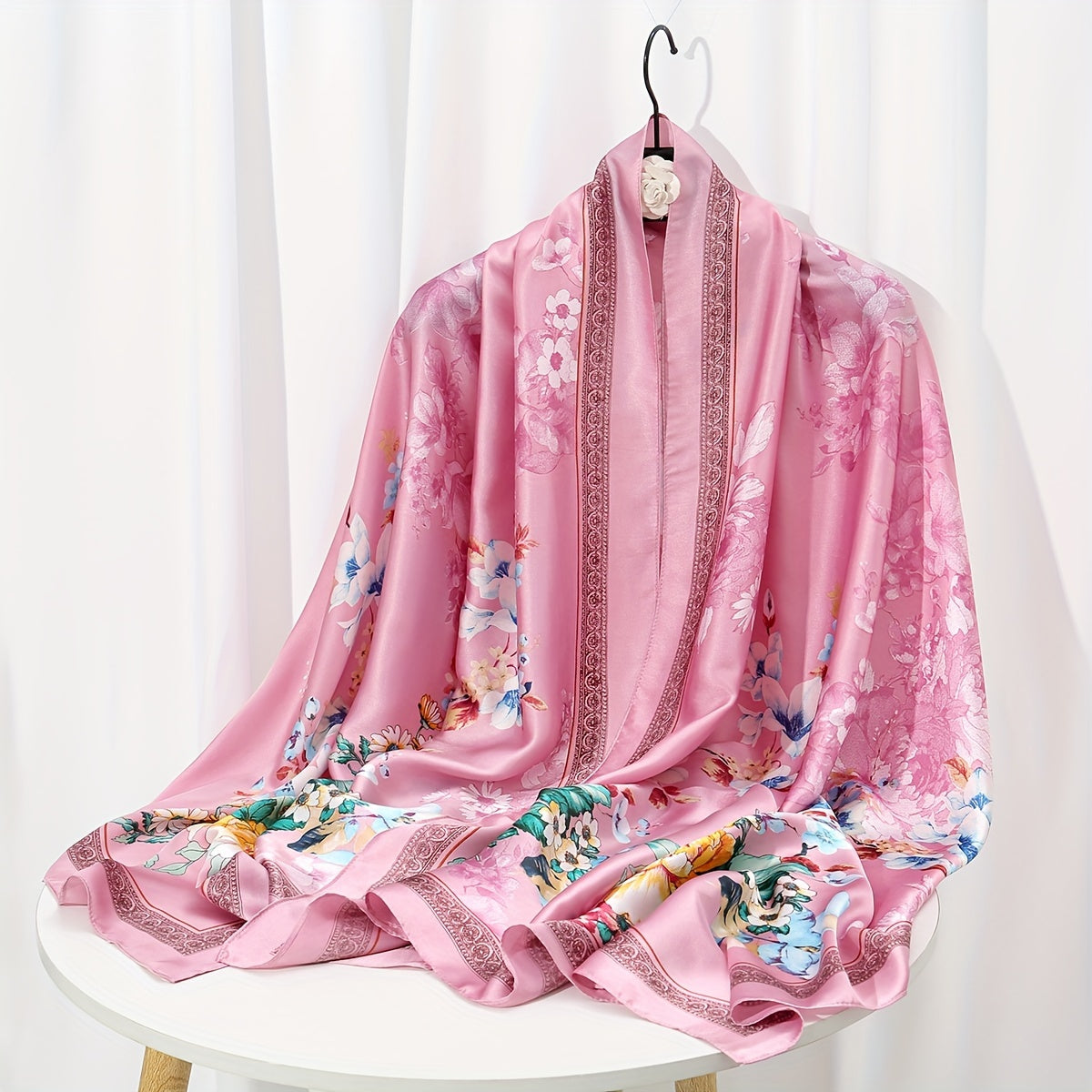 Elegant Landscape Print Scarf Shawl 35.4 in × 70.9 in (90 × 180 cm) Windproof Versatile Wrap for Women Hijab